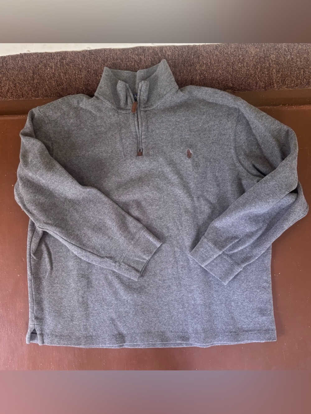 Polo by Ralph Lauren Gray Quarter -Zip Pullover Sweater - Men’s XXL